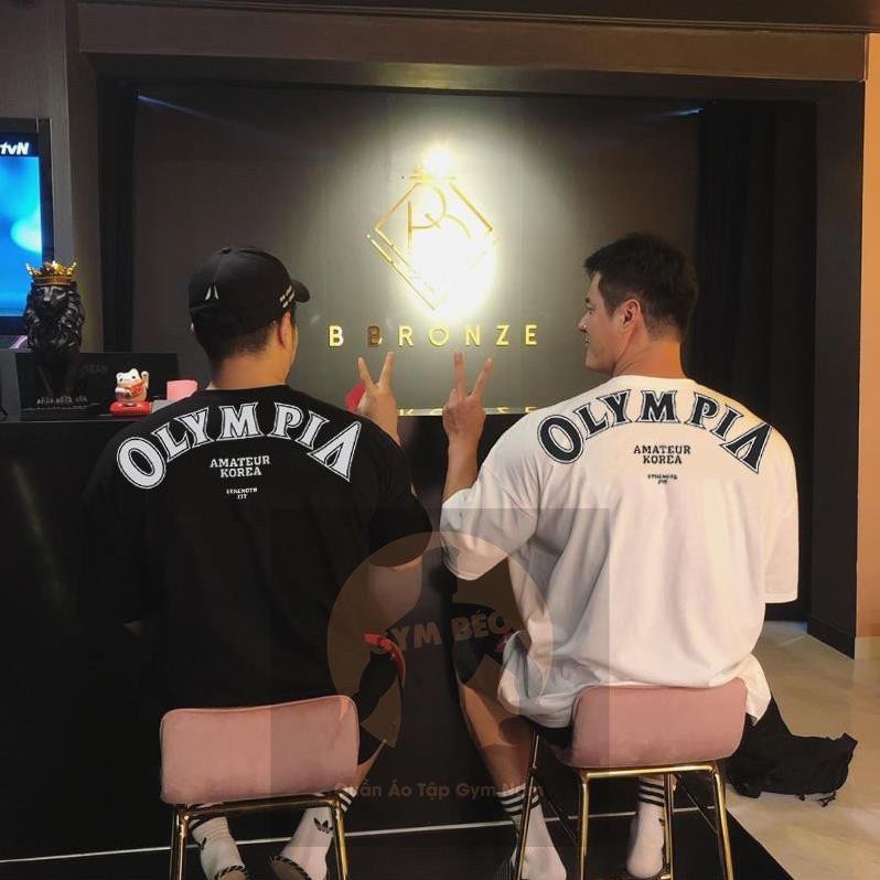 Áo oversized tập gym nam Olympia 100% cotton chất đẹp *