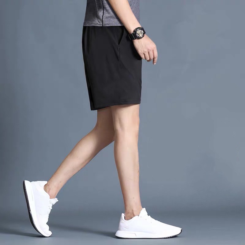 Quần short nam dáng thể thao cạp chun co giãn hàng Quảng Châu cao cấp