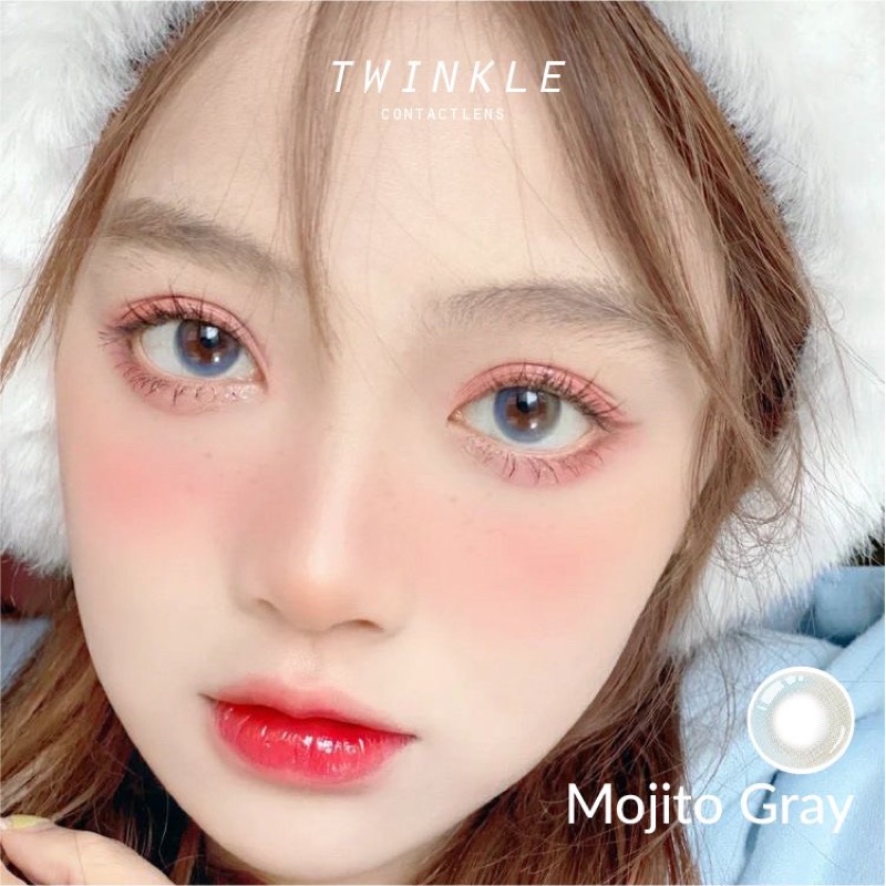 Kính áp tròng Mojito Gray Lens Twinkle lens nhũ xám xanh