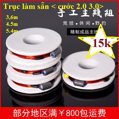 Trục cước làm sẵn, chỉ móc lưỡi + phao câu ngay giá rẻ