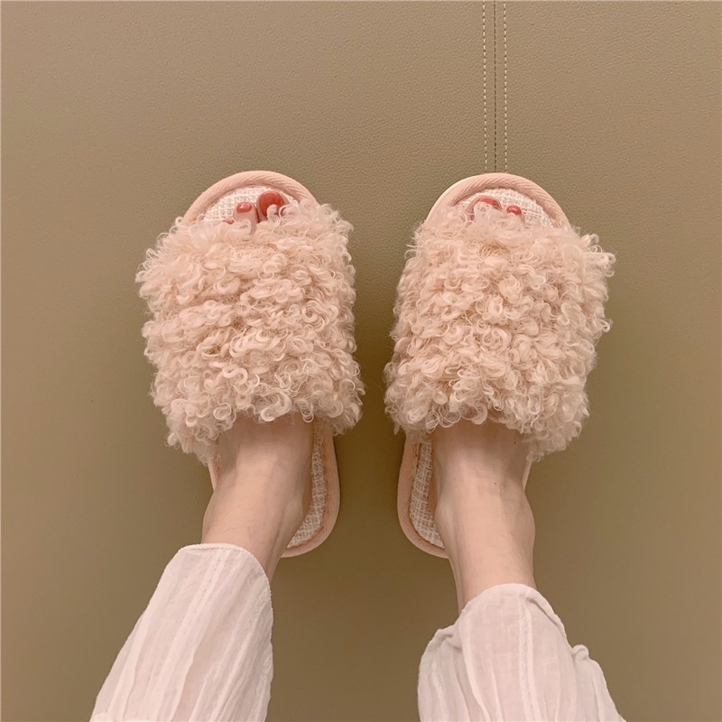 Dép mang trong nhà lông cừu shop sẵn hàng