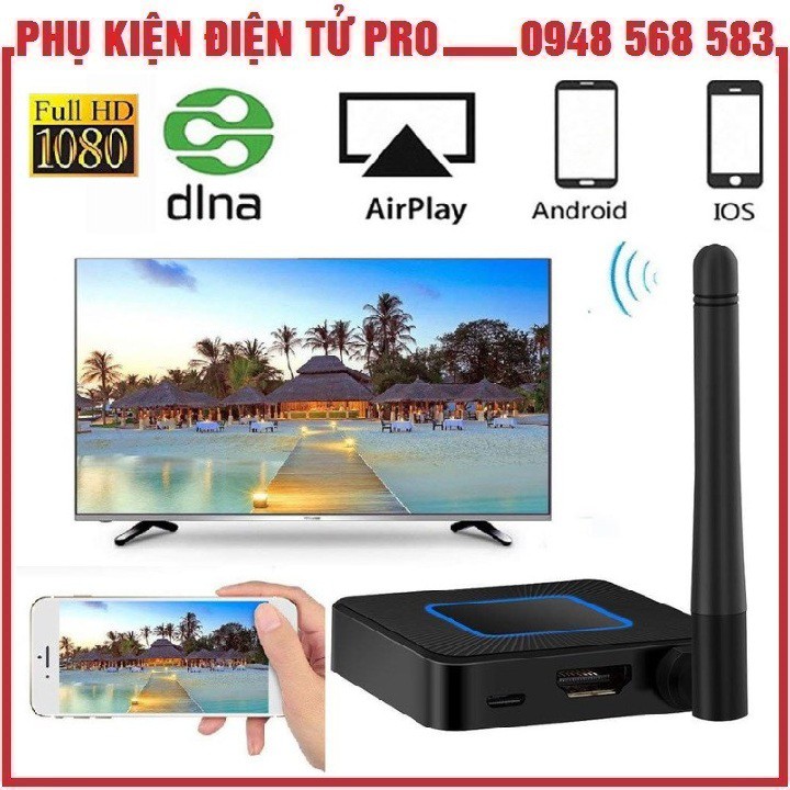 Thiết Bị Hdmi Không Dây Kết Nối Điện Thoại Với Ti Vi Dongle Q4 Hỗ Trợ Kết Nối Av Video