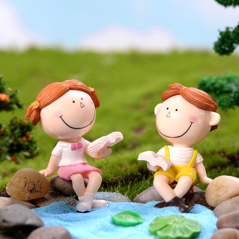 Set 2 Mô Hình Cặp Đôi Trang Trí Sân Vườn
