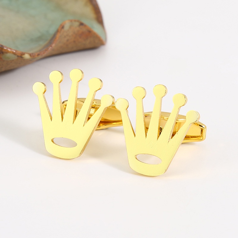 [NF] Khuy Măng Sét Sơ Mi Bằng Kim Loại Hình Bàn Tay Lái Râu Vui Nhộn Thời Trang Cho Nam