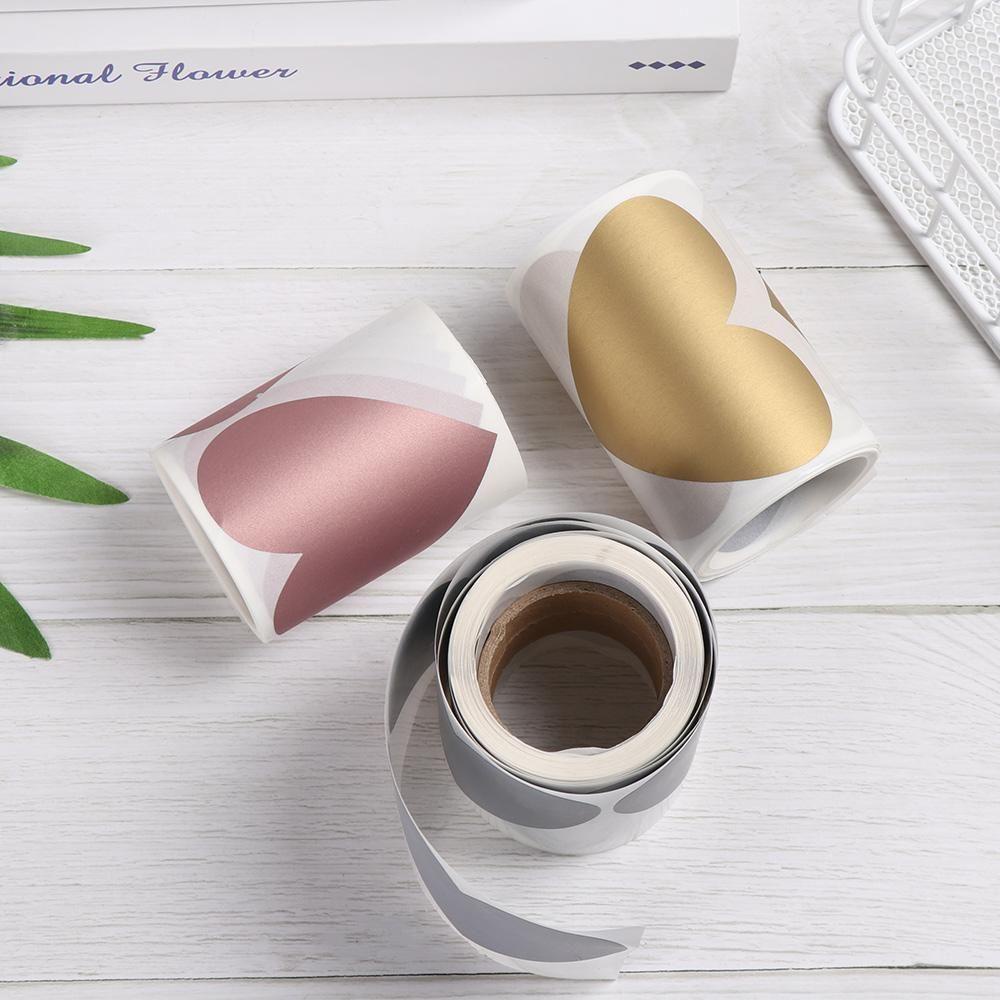 RAINBOW Set 100 Thẻ Dán Hình Trái Tim Trang Trí Tiệc Cưới
