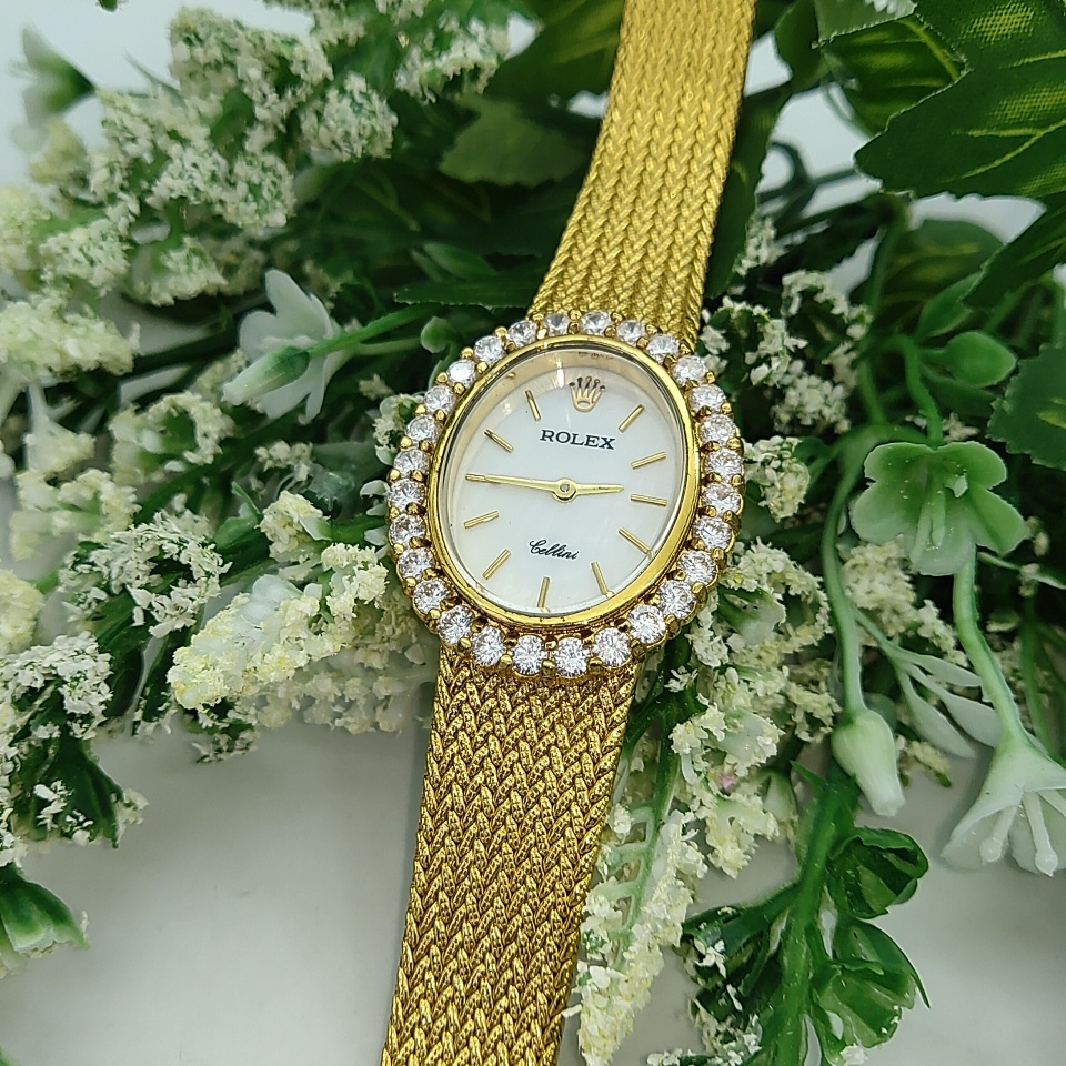 Đồng Hồ Nữ RL rolex mặt OVAN Bầu đính đá