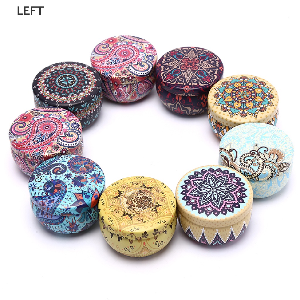 Le Retro Floral Tin Can Tea Storage Box Candy Gift Case  my