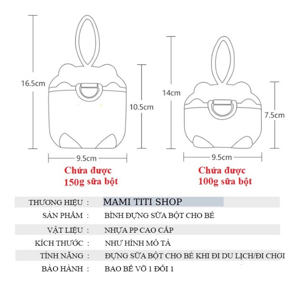 Hộp chia sữa, Hộp đựng sữa, thức ăn khi cho bé đi chơi du lịch