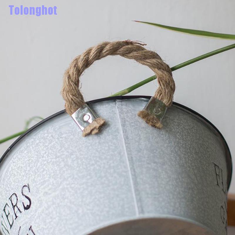 Chậu Kim Loại Mạ Kim Loại Mạ Kim Loại Có Tay Cầm Phong Cách Vintage