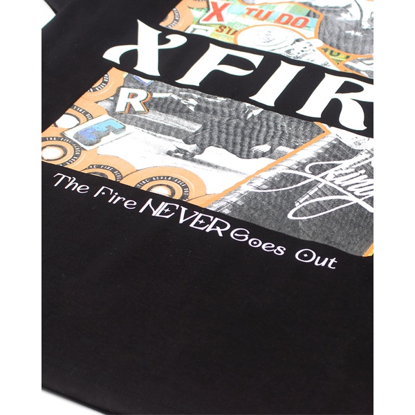 Áo Phông Thun Form Rộng Nam Nữ Vải Cotton 4 Chiều Kết Hợp In Hình Trượt Ván Màu Đen Oversized By XFIRE AT-SKACOT-D233