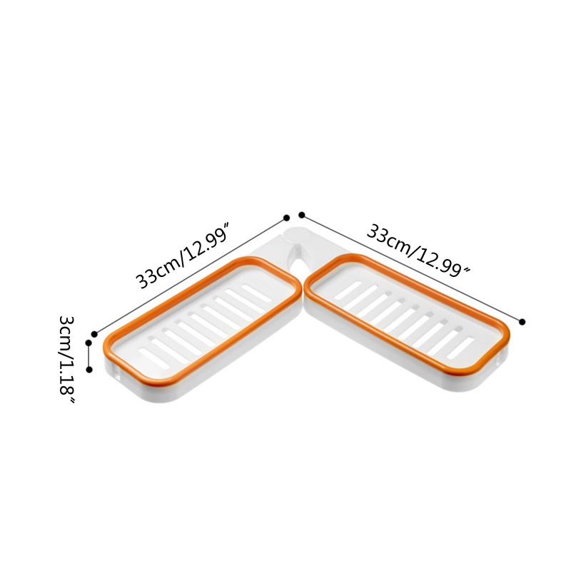 Giá Đỡ Để Đồ Dùng Nhà Tắm Gắn Góc Tường Không Cần Đục Lỗ Thoát Nước Tiện Dụng