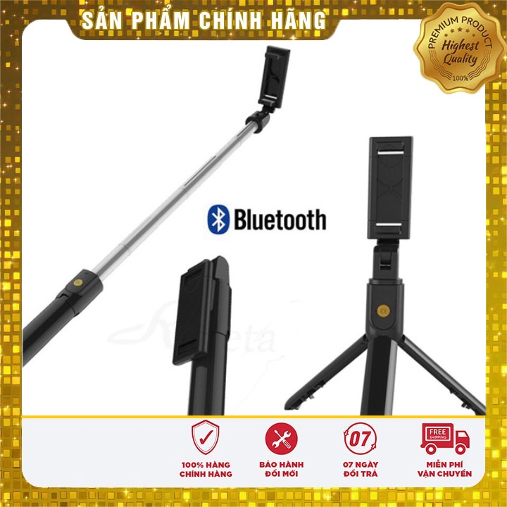 GẬY SELFIE 3 CHÂNchụp ảnh tự sướng bluetooth 3 chân đa năng kèm nút bluetooth ( sẵn 1 PIN ) Tripod K07 / R1 , gập gọn