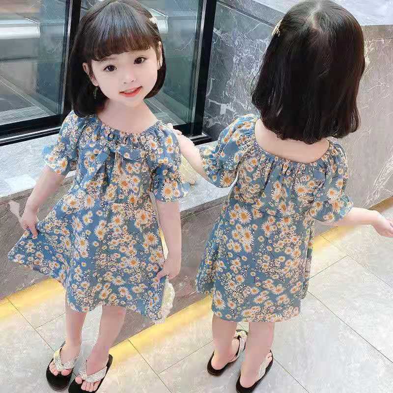 Váy Tiểu Thư Cho Bé Gái Đính Kèm Nơ Trước Ngực Siêu Xinh - Mẫu Hot 2022 - Hàng Quảng Châu Cao Cấp (V5)
