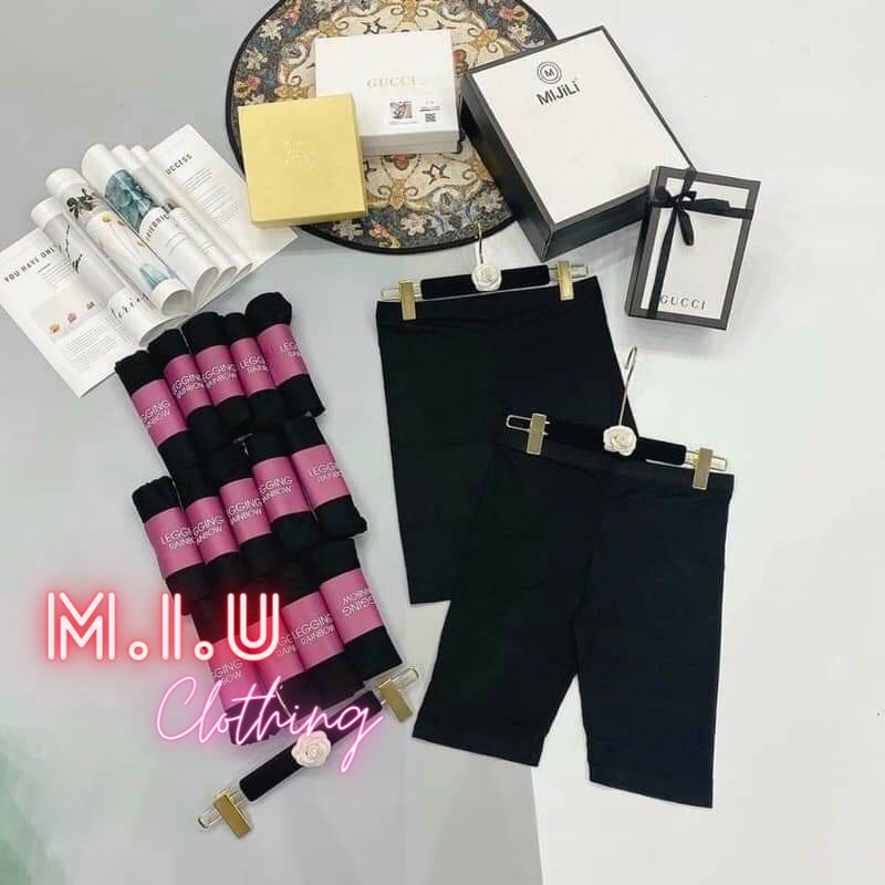 Legging ngố nâng mông Quần legging lửng thái Quần legging ngố đùi thái cạp chun siêu mịn