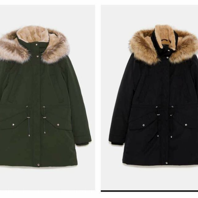 Áo parka nữ lót lông M rêu