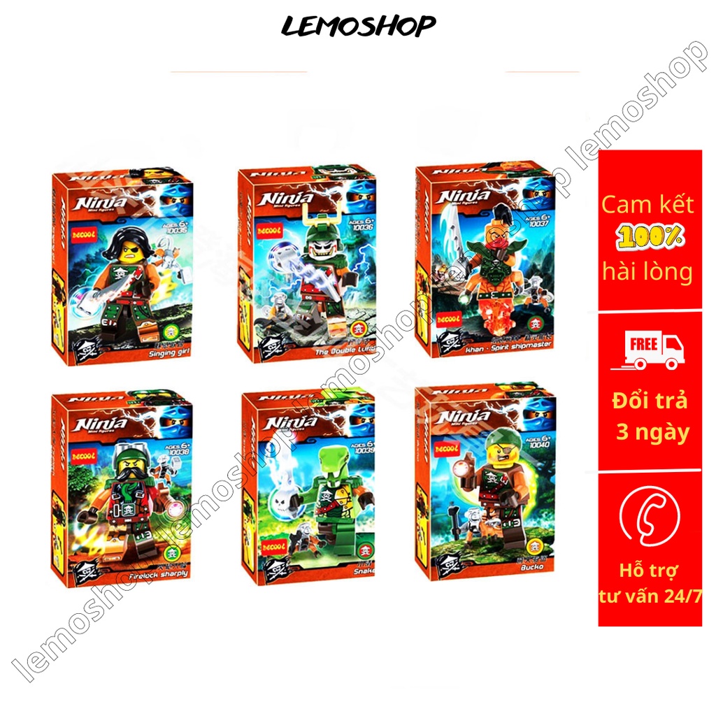 Đồ chơi xếp hình nonLego Minifigures Ninjago DeCool 10035 -10040