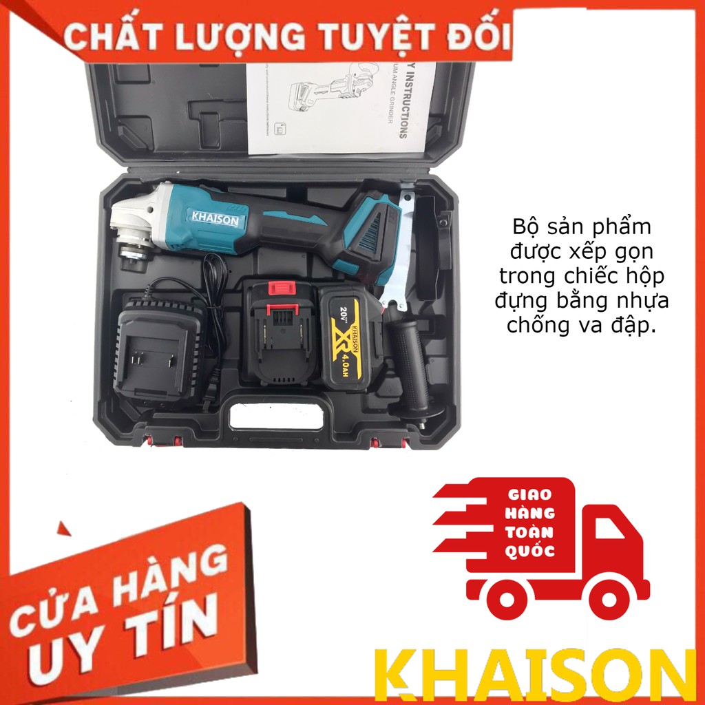 Máy mài, máy cắt pin không than cốt 10mm Khaison hàng đẹp