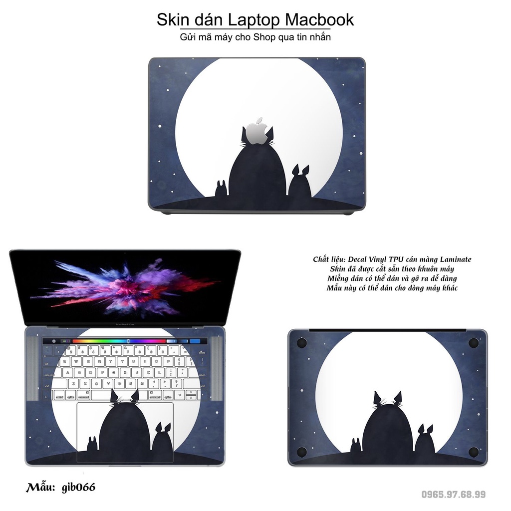 Skin dán Macbook mẫu Ghibli (đã cắt sẵn, inbox mã máy cho shop)