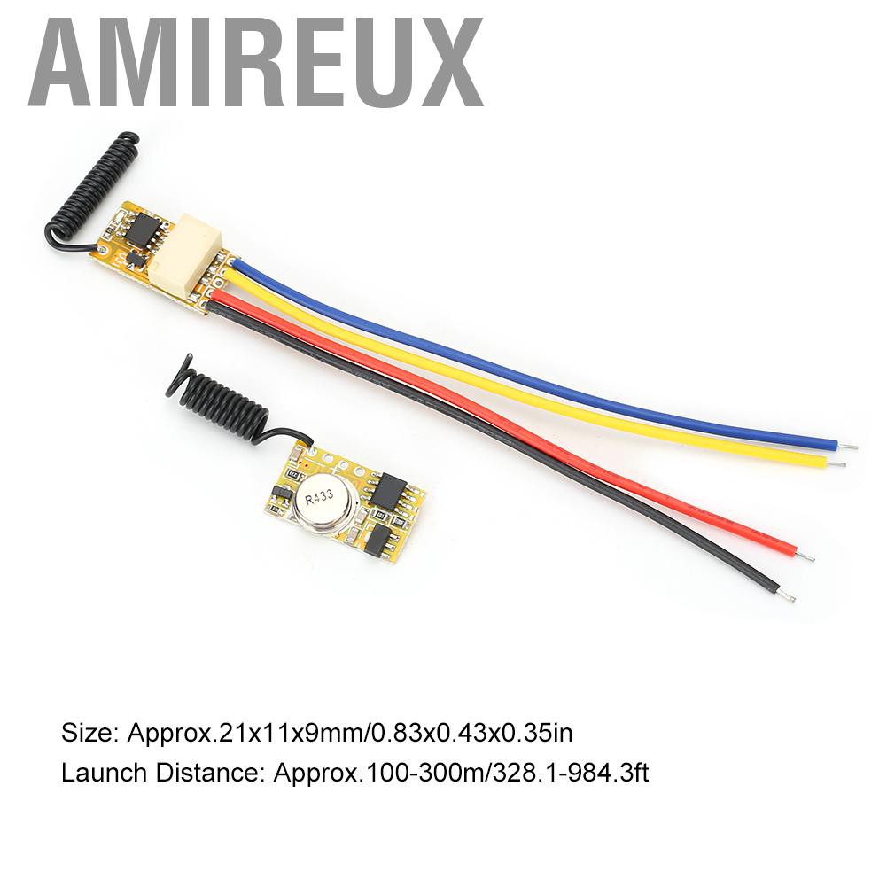 Amireux Mini remote switch 3.7V 4.5V 5V 6V Relay transmitter-receiver module with low