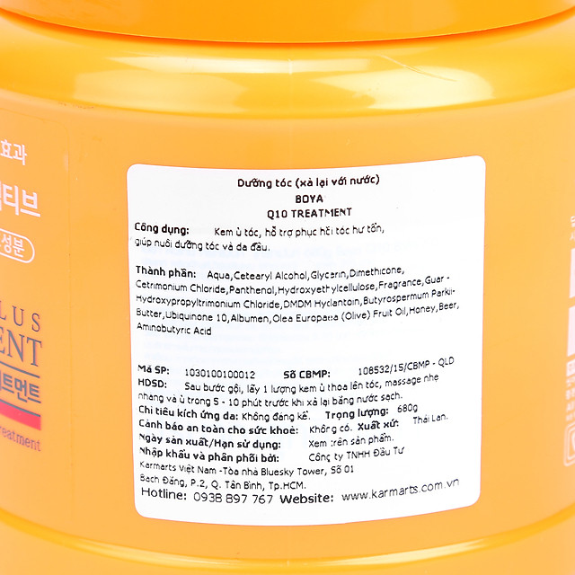 Kem Ủ Tóc Boya Hair Treatment Q10 (680g)