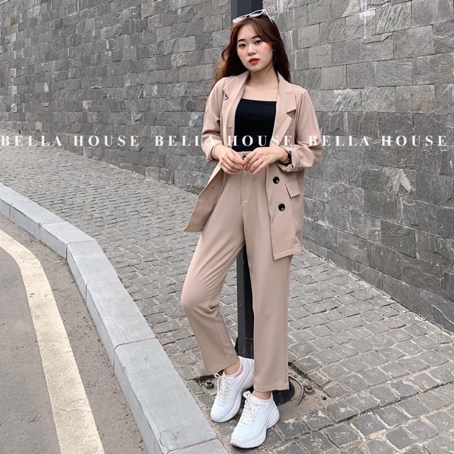 Áo blazer và quần baggy