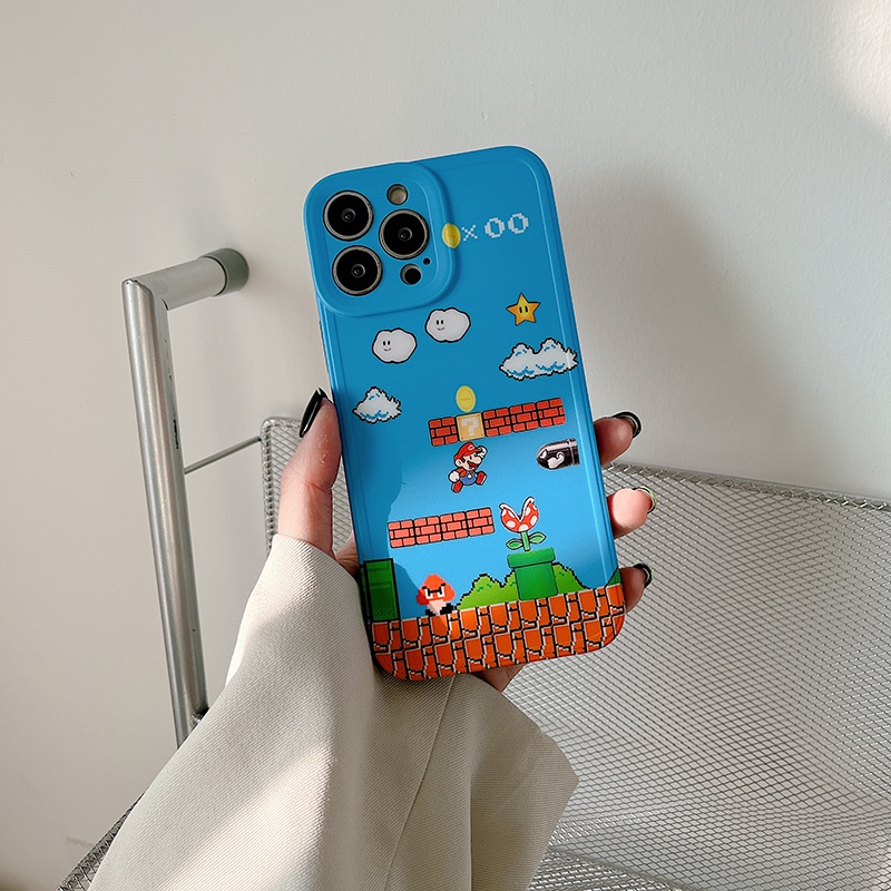 Ốp Điện Thoại Mềm In Hình Mario Cho iPhone 14 13 11 12 Pro Max Xs Max XR