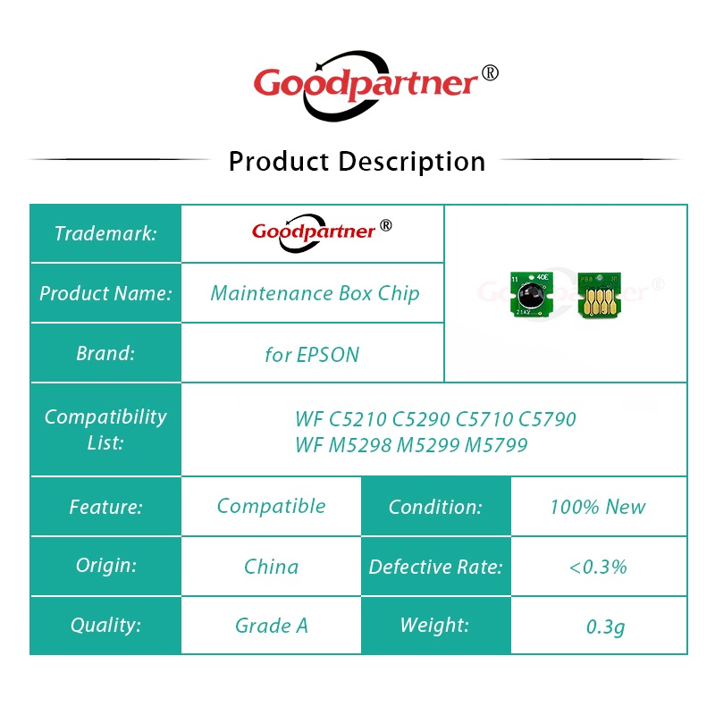 Chip Bảo Trì T6716 Cho EPSON WF C5210 C5290 C5710 C5790 M5298 M5299 M5799 C529 C579 E8700 S380 S381 S880 S884