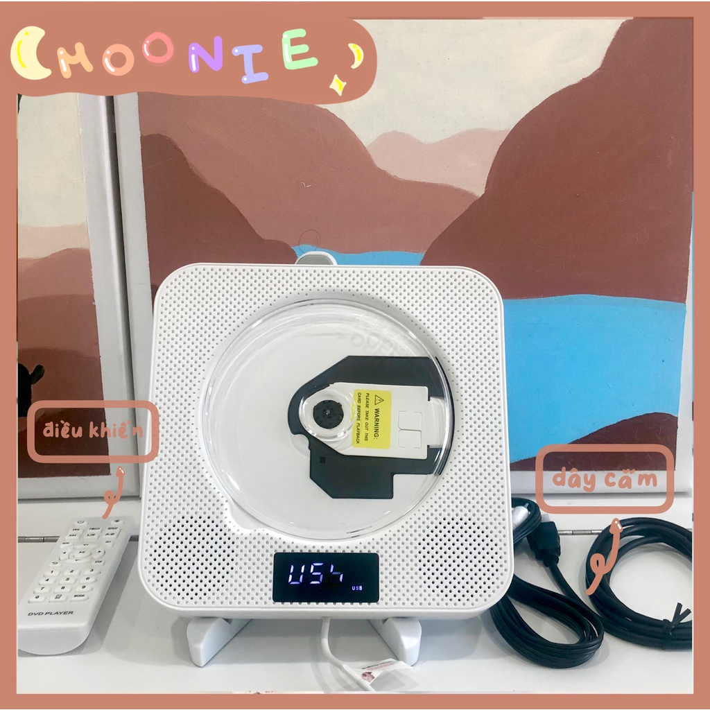 Máy nghe nhạc CD Player bản sạc pin chính hãng KECAG - Máy chạy đĩa DVD bluetooth BẢO HÀNH 6 THÁNG