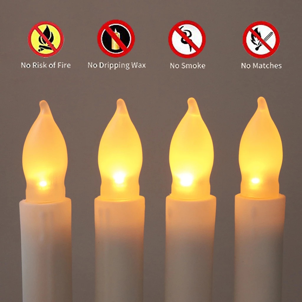 Nến đèn led 6.5inch chạy pin hình ngọn nến trang trí tiệc đẹp mắt