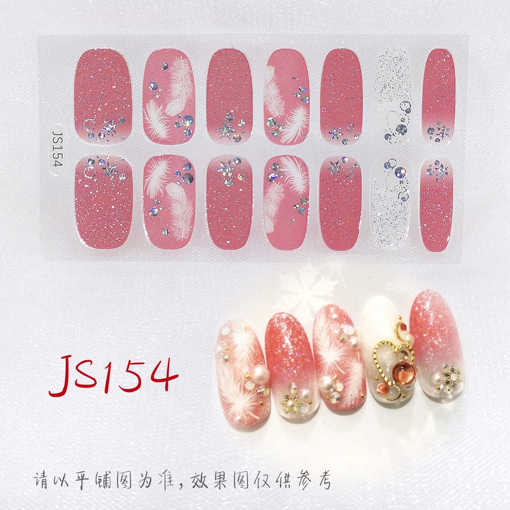 [Hàng mới về] Bộ 14 miếng dán trang trí móng tay không độc hại Js141-Js160