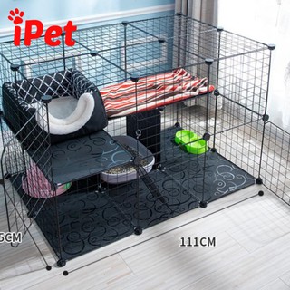 Combo Lưới Ghép Chuồng Quây Thú Cưng Chó Mèo ( tặng chốt ) - Combo 2 Tầng 3x2x2 - iPet Shop