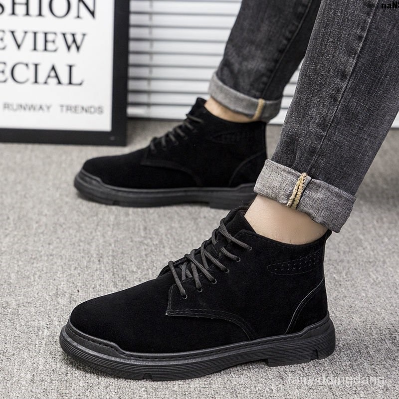 Giày boot đệm lông ấm áp phong cách Anh Quốc dành cho nam | BigBuy360 - bigbuy360.vn