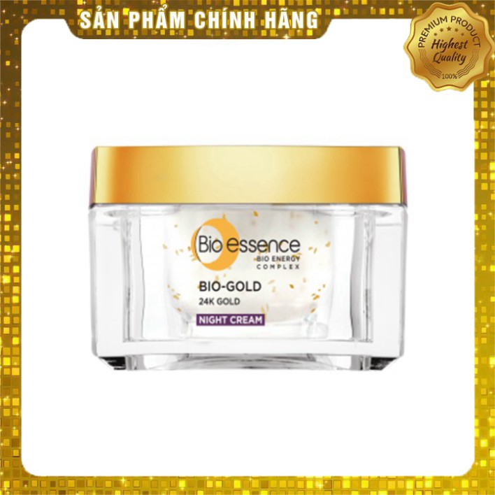 Kem Dưỡng Ban Đêm Tinh Chất Vàng Ngăn Ngừa Lão Hóa Bio Essence 24K Gold Night Cream 40ml