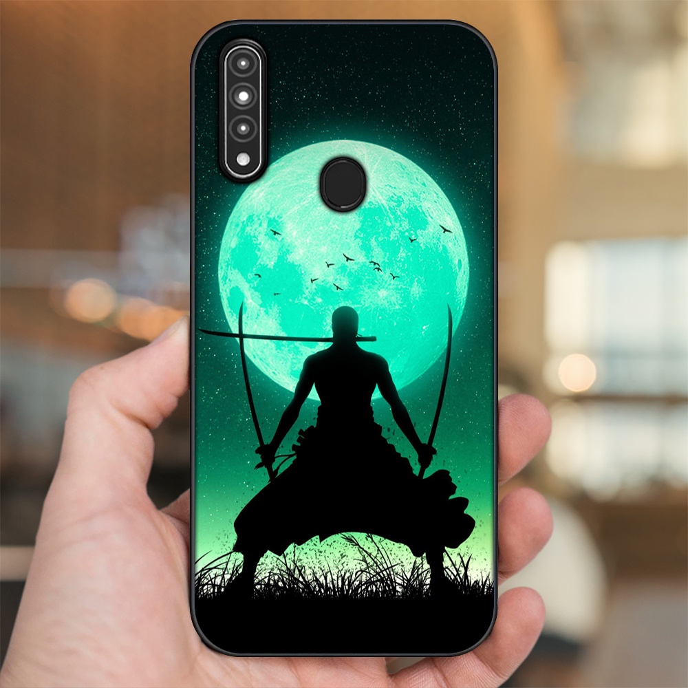 Ốp lưng Oppo A31, A8 viền đen in hình Zoro One Piece