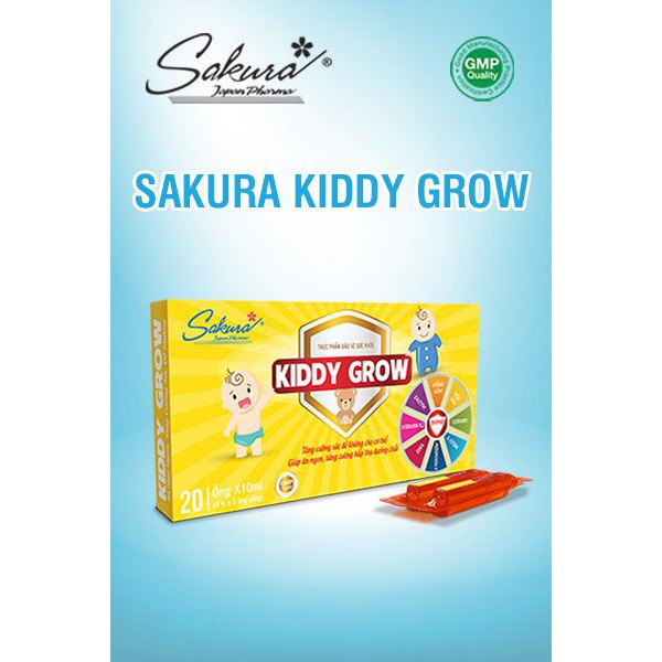 ✅ [CHÍNH HÃNG] SAKURA KIDDY GROW Giúp trẻ ăn ngon, phát triển toàn diện chiều cao, trí não và tăng cường sức đề kháng