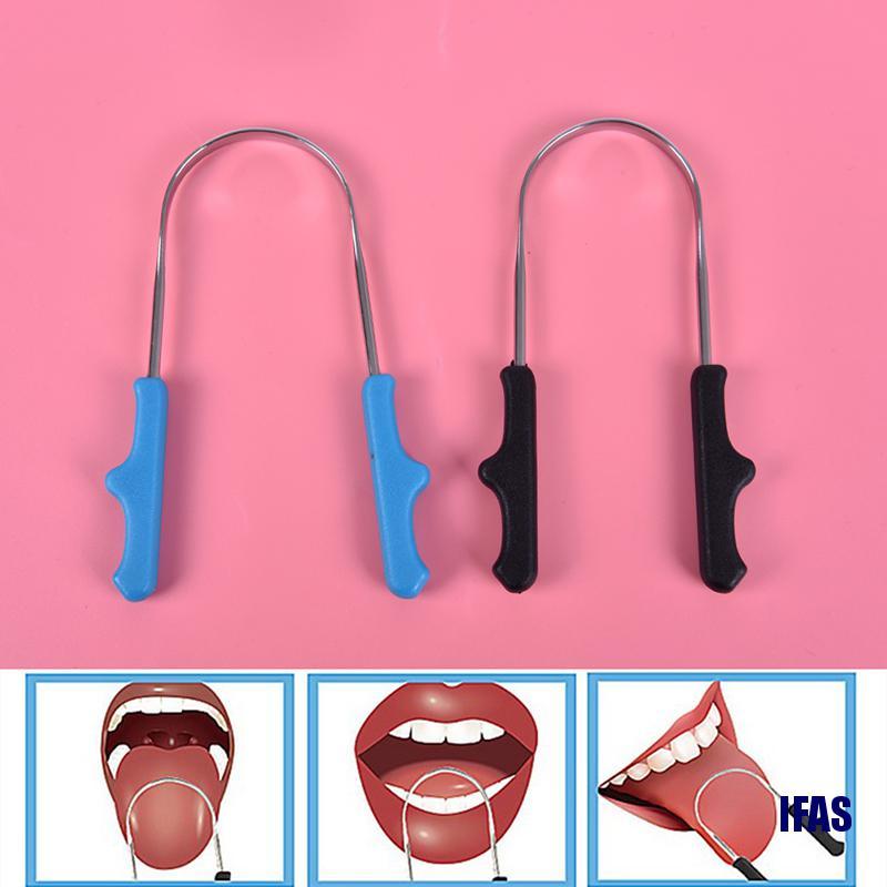 (Hàng Mới Về) Dụng Cụ Cạo Lưỡi Bằng Thép Không Gỉ Chăm Sóc Răng Miệng Cho Người Lớn