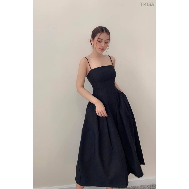 Đầm dự tiệc 2 dây dáng xoè sang trọng size S M L