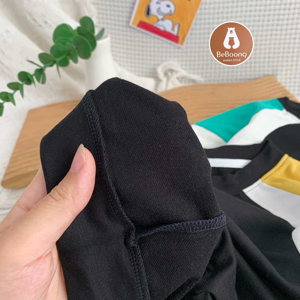 Bộ nỉ cho bé trai phối ráp tay siêu ngầu, chất da cá co giãn tốt thấm hút mồ hôi-PITUPI-BEBOONG