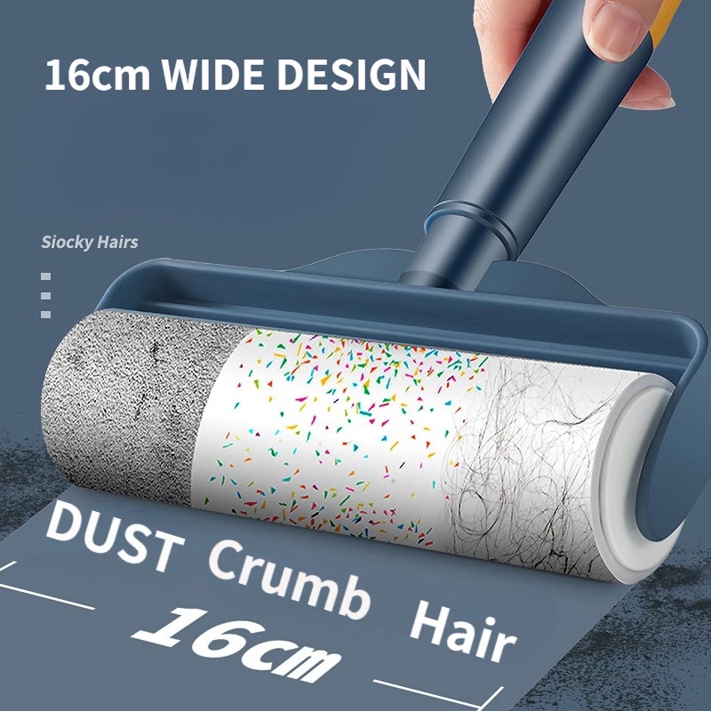 Cây Lăn Bụi Lông Thú Cưng Cầm Tay 16CM Kèm Hộp Đựng Có Thể Tái Sử Dụng Ốp