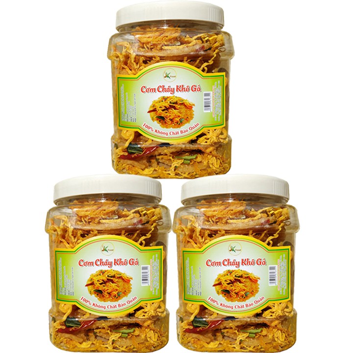 COMBO 3 HŨ CƠM CHÁY KHÔ GÀ SIÊU NGON - MỖI HŨ 300G | BigBuy360 - bigbuy360.vn