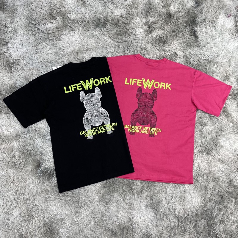 ⚡️ Áo Phông Unisex Life Work Black HÀNG XUẤT DƯ FULL TEM TAG