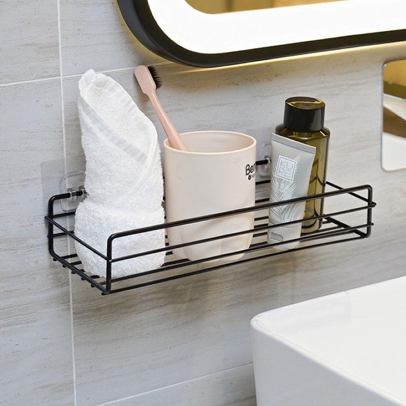 Kệ góc nhà tắm phun sơn tĩnh điện dán tường siêu dính trong nhà tắm, nhà bếp tiện dụng