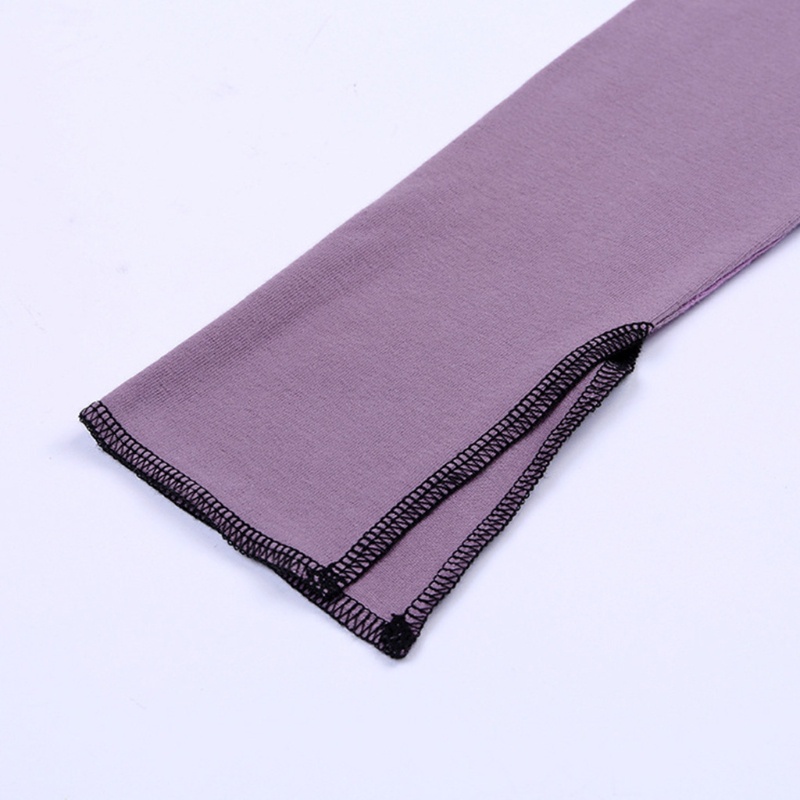 Mary Women Autumn Long Sleeve Off Shoulder T-Shirt Sexy Hollow Out Slit Hem Solid Color Crop Top Casual Slim Fit Cover U