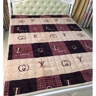 Thảm trải giường lông cừu họa tiết -ms55