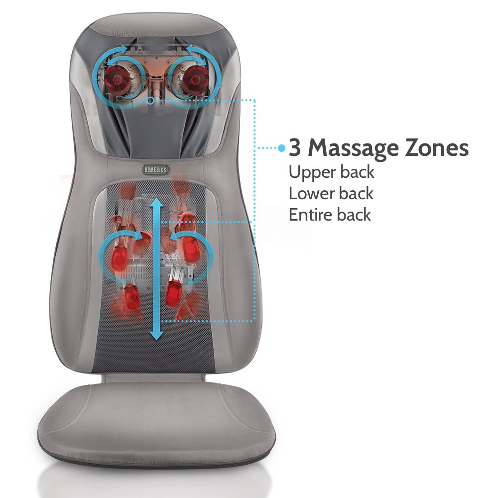 [Bảo Hành 2 Năm] Đệm ghế massage shiatsu 3D chuyên nghiệp HoMedics MCS-845HJ