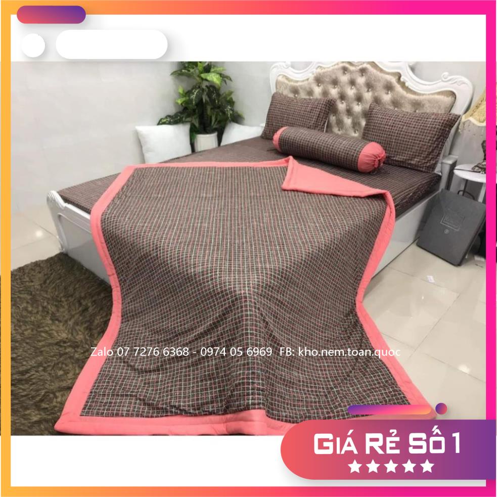 [BỘ 4 MÓN]  GA thun siêu mát  caro 4 món ,MAY SIZE THEO YÊU CẦU