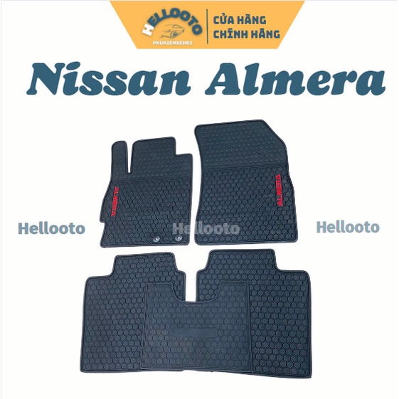 Thảm Lót Sàn Cao Su Xe Nissan Almera 2020 2021 2022 Màu đen Hàng Cao Su Đúc Ko Mùi Chuẩn Form xe dễ dàng vệ sinh lau rửa