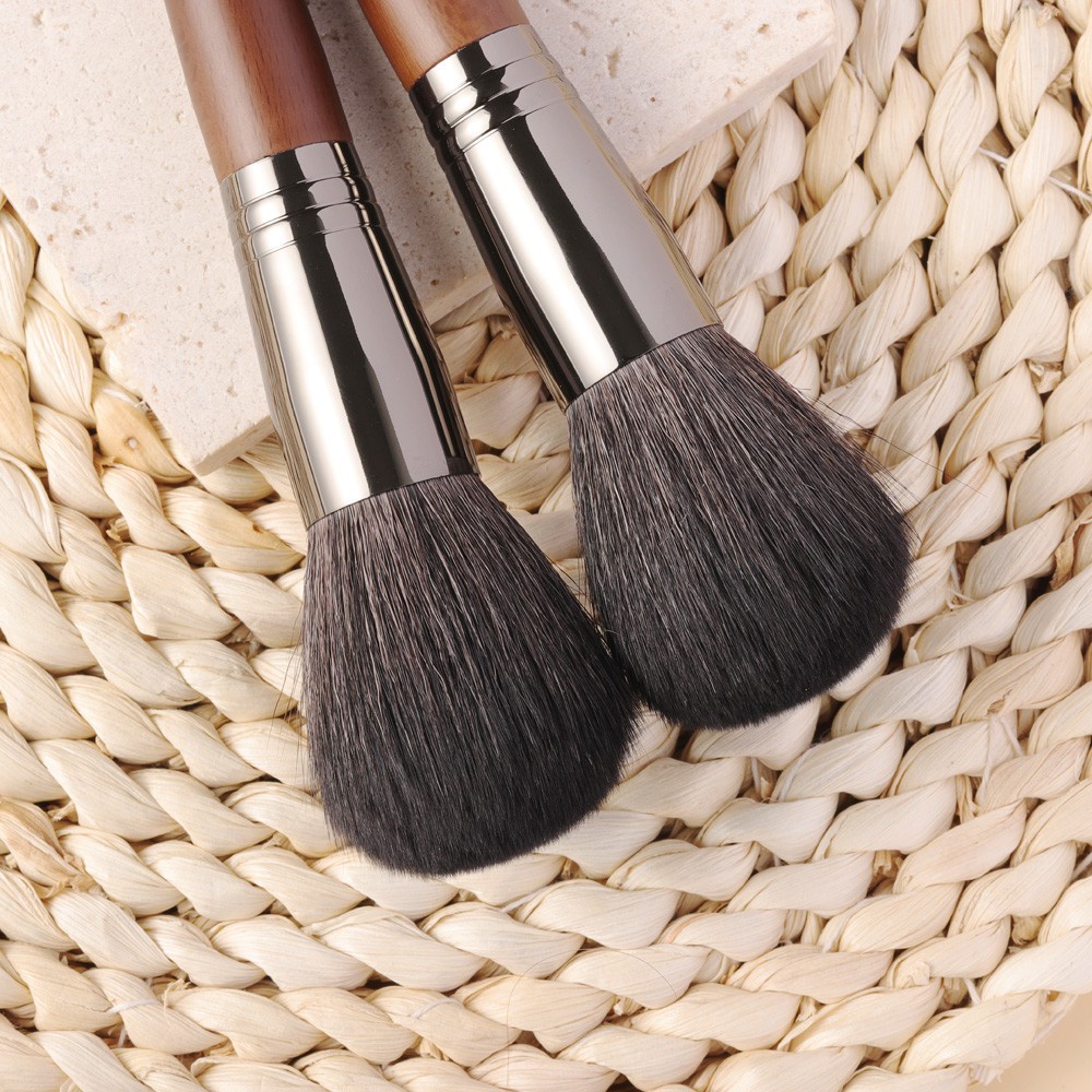 Bộ 2 cọ trang điểm phấn bắt sáng OVW XQ0205 bằng lông dê cao cấp