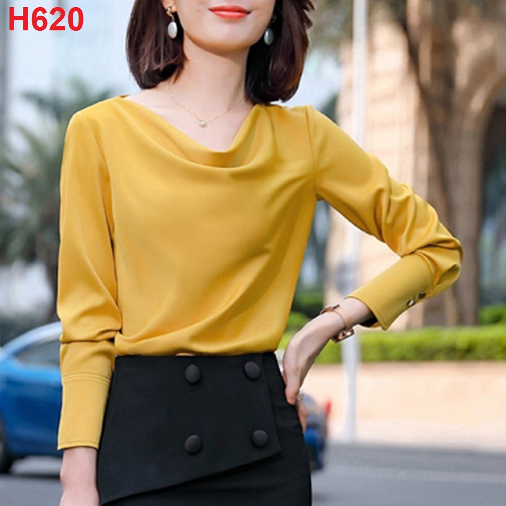 ÁO SƠ MI Nữ Áo CỔ ĐỔ DUYÊN DÁNG Akara (40KG-70KG) - H620