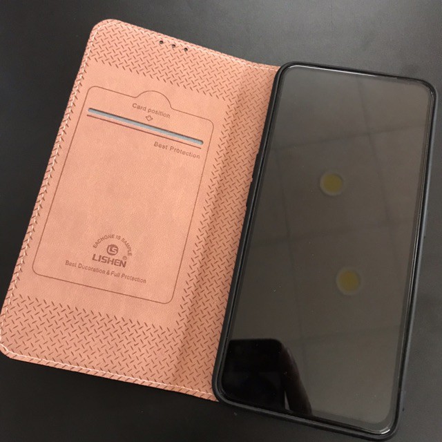 Bao da Lishen có ngăn cài thẻ Samsung A12/ A02S/M51. Reno 5